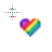 Rainbow Heart Text Cursor.cur Preview