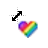 Rainbow Heart Diagonal1 Cursor.cur Preview