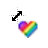 Rainbow Heart Diagonal1 Cursor.cur