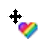 Rainbow Heart Move Cursor.cur