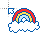 rainbow again but with a blue outline.cur Preview