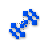 Pixel'd Very Blue Diagonal Resize 2.cur Preview