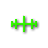 Pixel'd Kinda Green Horizontal Resize.cur