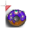 A monster donut, sprinkled with eyeballs.cur