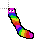 rainbow worm.cur