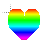 rainbow heart cursor.cur Preview