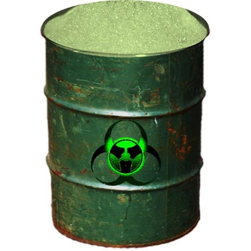 Biohazard Barrel Full Recycle Bin Icon Icon