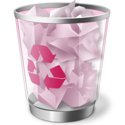 Recycle Bin-Full-Red Icon