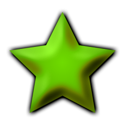 Bevel Star Green Icon