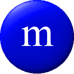 m and m blue