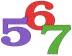 Multicolored Dotted Numeric Numbers