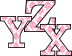 Pink Pattern Letters