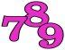 Pink With Black Edge Numbers