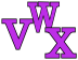 Purple With Black Edge Alphabet