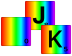 Scrabble Tiles - Rainbow