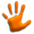 Orange Hand.ico Preview