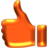 Thumb's Up - Orange 2.ico Preview