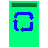 Teal Recycle Bin Icon 1 (Empty).ico Preview