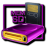 Drive - SD card Reader - purple&gold.ico Preview