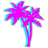 Vaporwave palm trees.ico Preview