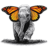 elephant with butterflys v2 Preview