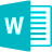 Word 2016 Cyan.ico Preview