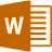 Word 2016 Medium Orange.ico Preview