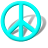 Aqua Peace Sign.ico Preview