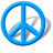 Blue Peace Sign.ico Preview