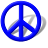 Dark Blue Peace Sign.ico Preview