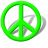 Green Peace Sign.ico Preview