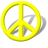 Yellow Peace Sign.ico Preview