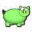 Piggie O.o - Green Blk.ico Preview