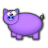 Piggie o,O - Purple Blk.ico