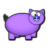 Piggie O.o - Purple Blk.ico