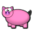 Piggie o,O - Pink Blk.ico