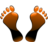 Feet-Orange.ico Preview