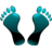 Feet-Aqua.ico Preview