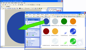 Drag file to application window.