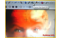 Tela de edição do cursor para encontrar o menú: hot spot