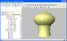 Surface created by revolving NURBS curve around Y axis