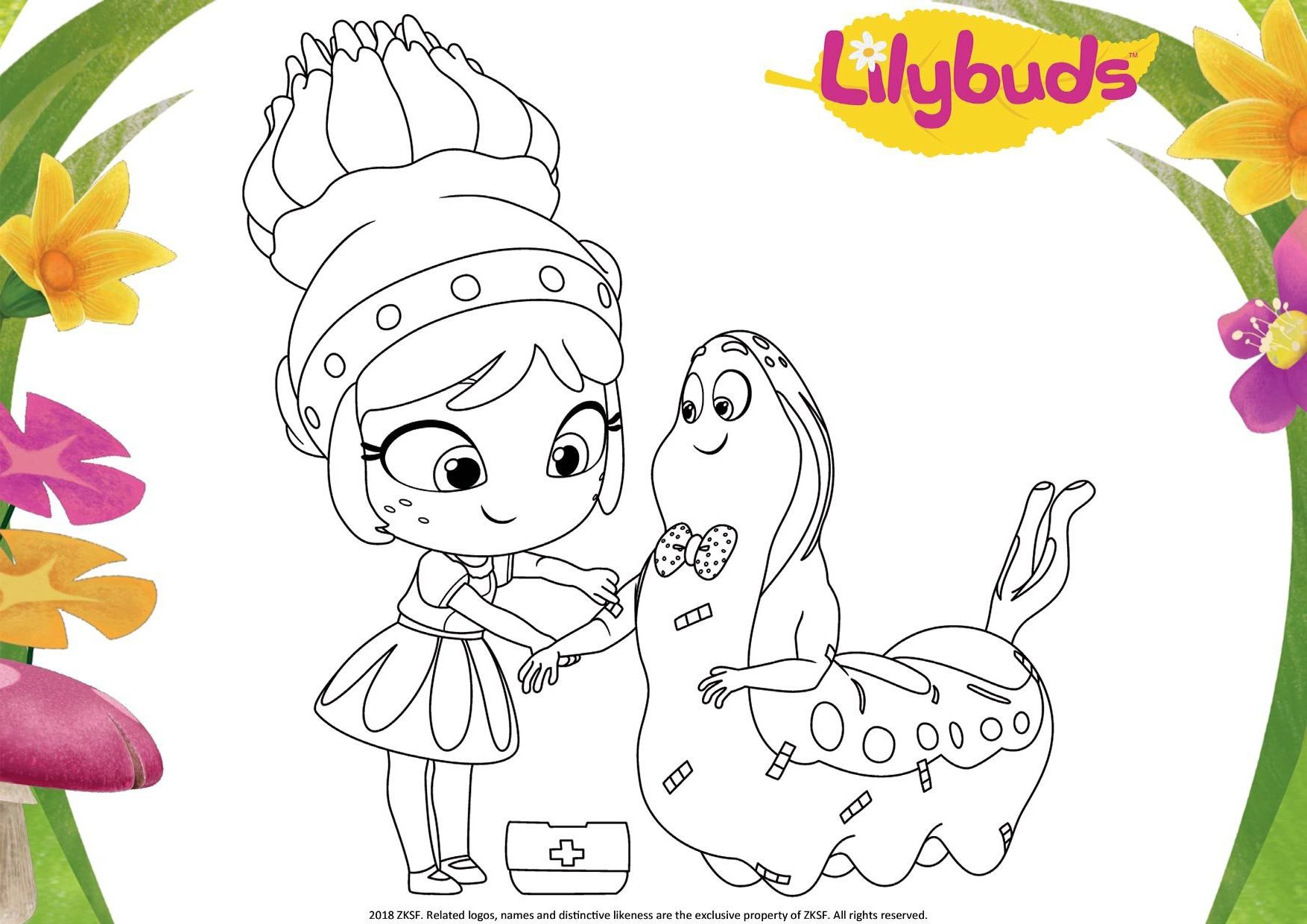Thistle coloring sheet(Lilybuds) image