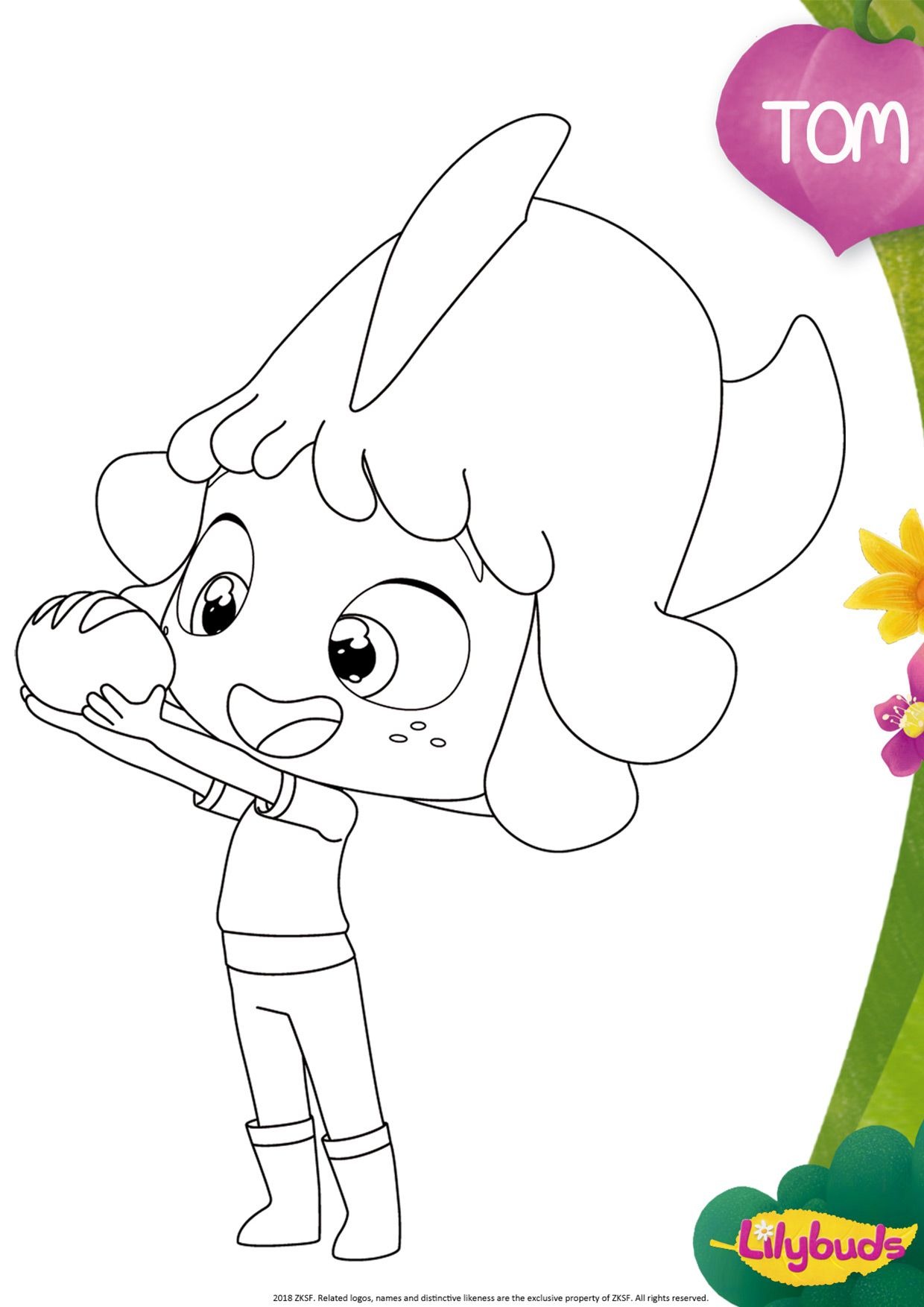 Thorn coloring sheet(Lilybuds) image