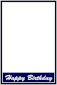 Happy Birthday template in navy color