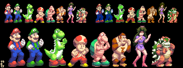 Kart Fighter characters 16 bit