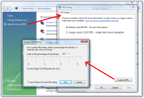Switching DPI in Windows Vista