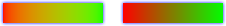 Red-Green gradients with and without gamma correction.