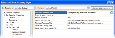 Merging manifests in VS 2005.