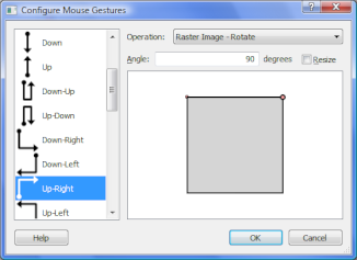 Configuring mouse gestures