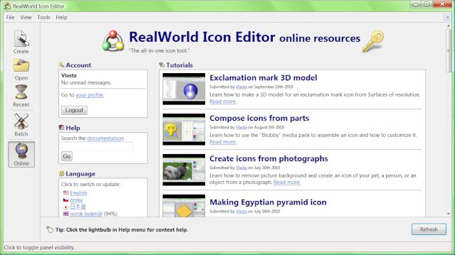 RealWorld Icon Editor 2010.1's Online Page